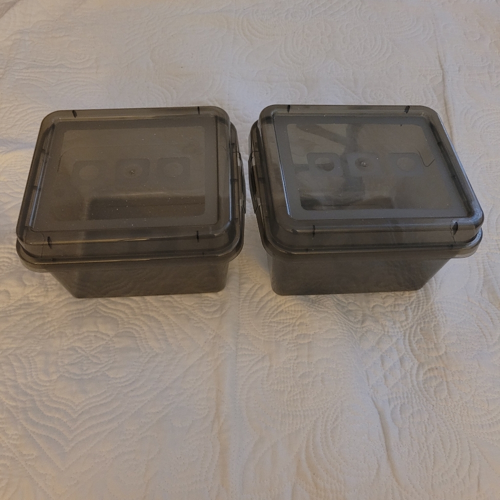 2 Small Square Storage Containers
